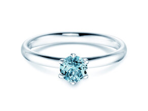 Verlobungsring Classic Colour in 14K Weißgold mit Blautopas 0,50ct