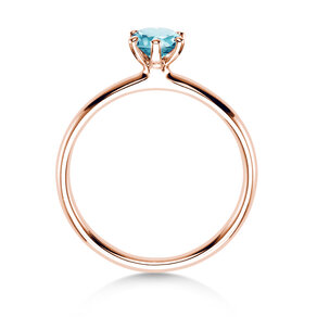 Verlobungsring Classic Colour in 9K Roségold mit Blautopas 0,50ct
