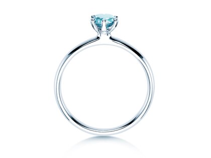 Verlobungsring Classic Colour in 14K Weißgold mit Blautopas 0,50ct