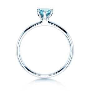 Verlobungsring Classic Colour in 14K Weißgold mit Blautopas 0,50ct