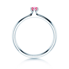 Verlobungsring Classic Colour in Silber 925/- mit Pinker Turmalin 0,05ct