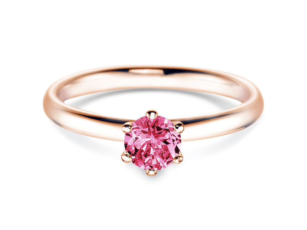 Verlobungsring Classic Colour in 18K Roségold mit Pinker Turmalin 0,50ct