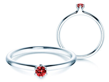 Verlobungsring Classic Colour in Silber 925/- mit Rubin 0,05ct