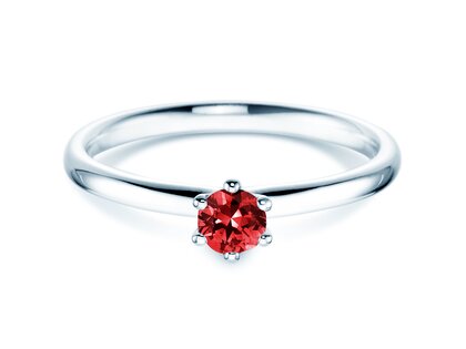 Verlobungsring Classic Colour in 9K Weißgold mit Rubin 0,25ct
