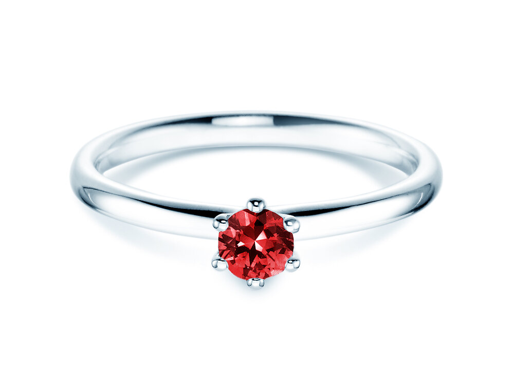 Verlobungsring Classic Colour in Silber 925/- mit Rubin 0,15ct