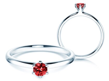Verlobungsring Classic Colour in Silber 925/- mit Rubin 0,15ct