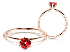 Verlobungsring Classic Colour in 14K Roségold mit Rubin 0,50ct