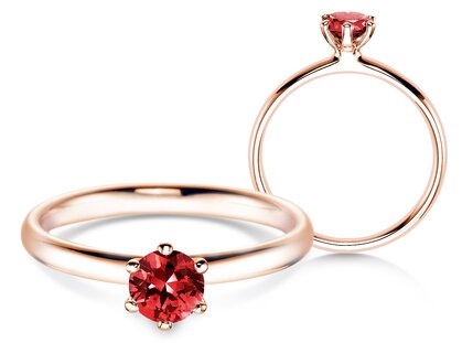Verlobungsring Classic Colour in 18K Roségold mit Rubin 0,50ct