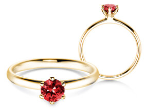 Verlobungsring Classic Colour in 14K Gelbgold mit Rubin 0,50ct