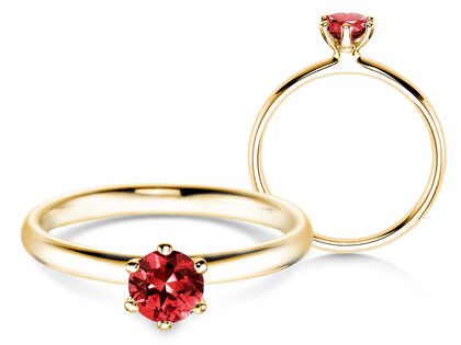 Verlobungsring Classic Colour in 14K Gelbgold mit Rubin 0,50ct