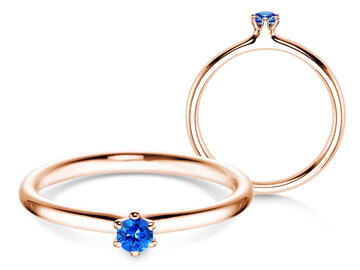 Verlobungsring Classic Colour in Silber 925/- mit Saphir 0,05ct