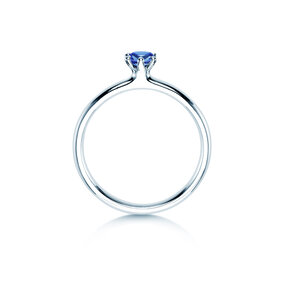 Verlobungsring Classic Colour in 14K Weißgold mit Blautopas 0,10ct