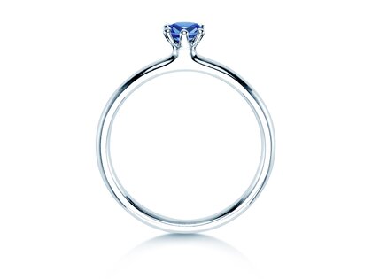 Verlobungsring Classic Colour in 14K Weißgold mit Saphir 0,25ct