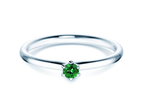 Verlobungsring Classic Colour in Silber 925/- mit Smaragd 0,05ct