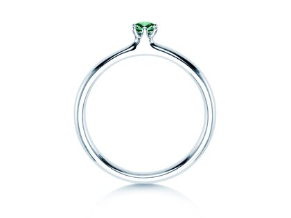 Verlobungsring Classic Colour in Silber 925/- mit Smaragd 0,05ct
