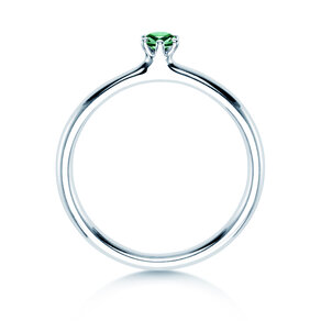 Verlobungsring Classic Colour in Silber 925/- mit Smaragd 0,05ct
