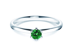Verlobungsring Classic Colour in Platin 950/- mit Smaragd 0,25ct