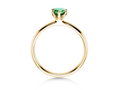 Verlobungsring Classic Colour in 9K Gelbgold mit Smaragd 0,50ct