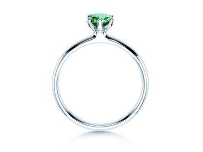 Verlobungsring Classic Colour in 9K Weißgold mit Smaragd 0,50ct