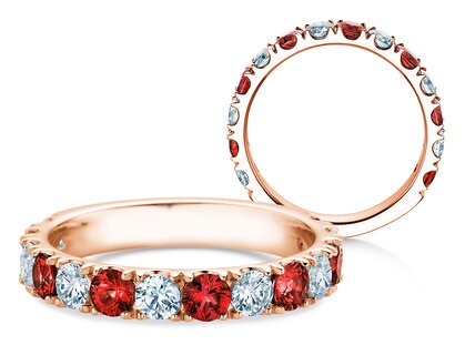 Verlobungsring Dusk mit Diamant und Farbedelstein in Roségold