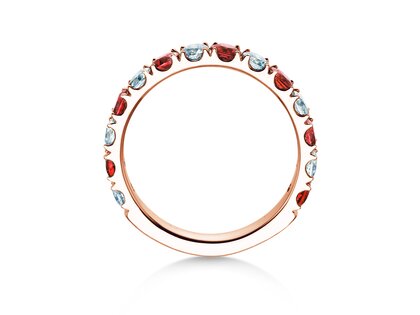 Verlobungsring Dusk mit Diamant und Farbedelstein in Roségold