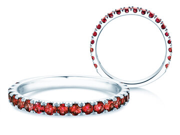 Verlobungsring Dusk mit Farbedelstein in 9K Weißgold mit Rubin 0,38ct