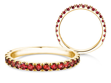Verlobungsring  Dusk mit Farbedelstein in 14K Weißgold mit Rubin 0,38ct