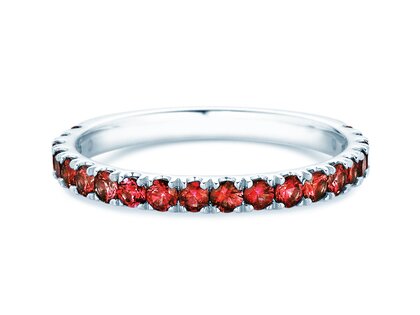 Verlobungsring Dusk mit Farbedelstein in 9K Weißgold mit Rubin 0,38ct