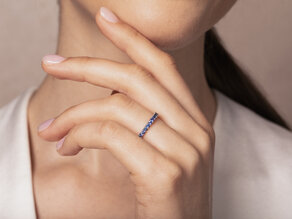 Verlobungsring Dusk mit Farbedelstein in 9K Weißgold mit Saphir 0,38ct