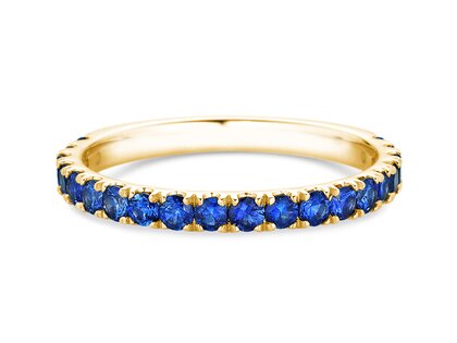Verlobungsring  Dusk mit Farbedelstein in 14K Gelbgold mit Saphir 0,38ct