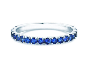 Verlobungsring Dusk mit Farbedelstein in 9K Weißgold mit Saphir 0,38ct