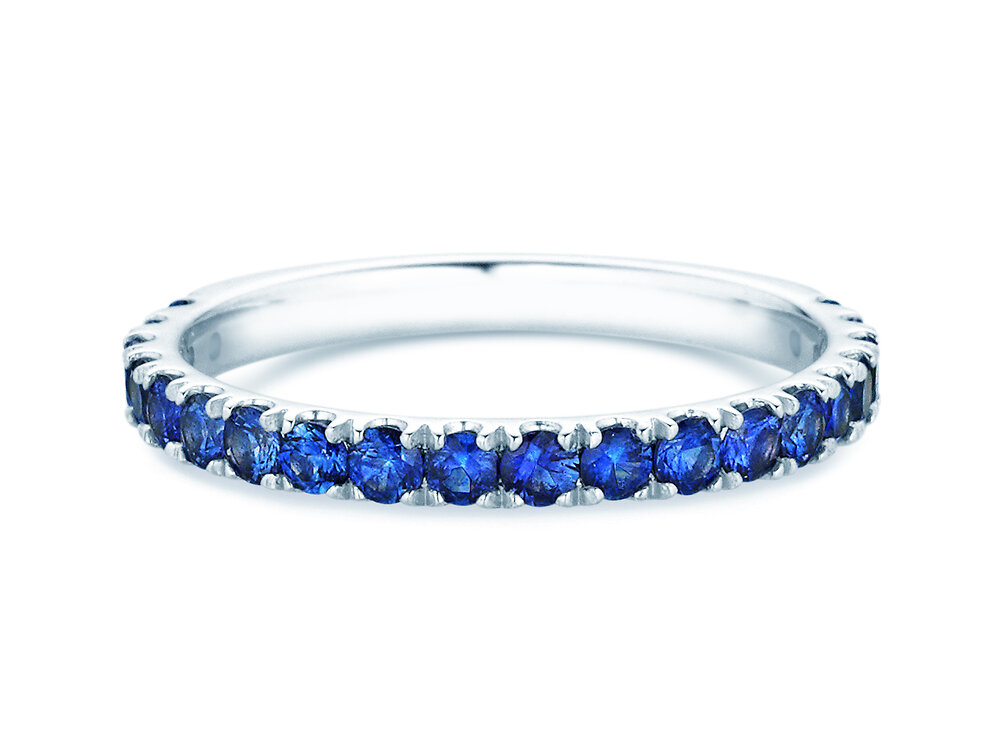 Verlobungsring Dusk mit Farbedelstein in Platin 950/- mit Saphir 0,96ct