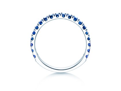 Verlobungsring Dusk mit Farbedelstein in 9K Weißgold mit Saphir 0,38ct
