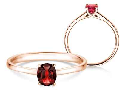 Verlobungsring Glow in 14K Roségold mit Rubin 0,60ct