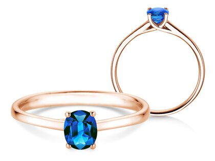 Verlobungsring Glow in 14K Roségold mit Saphir 0,60ct