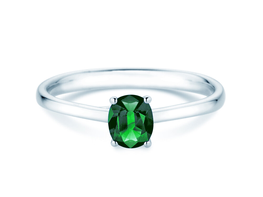 Verlobungsring Glow in Platin 950/- mit Smaragd 0,60ct