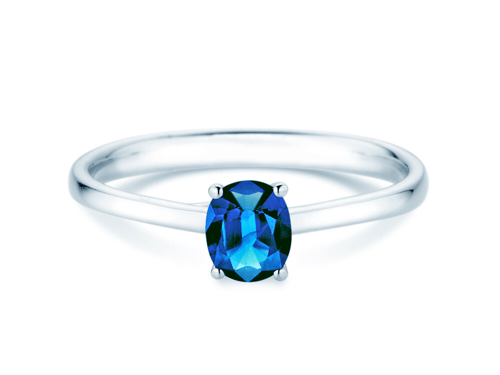 Verlobungsring Glow in Platin 950/- mit Saphir 0,60ct