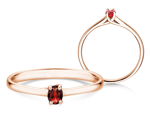 Verlobungsring Glow in 14K Roségold mit Rubin 0,25ct