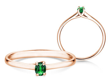 Verlobungsring Glow in 9K Weißgold mit Smaragd 0,25ct