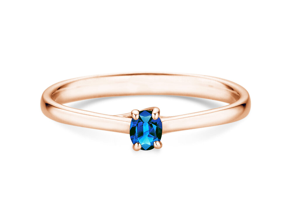 Verlobungsring Glow in 18K Roségold mit Saphir 0,25ct