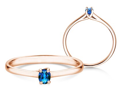 Verlobungsring Glow in 14K Roségold mit Saphir 0,25ct