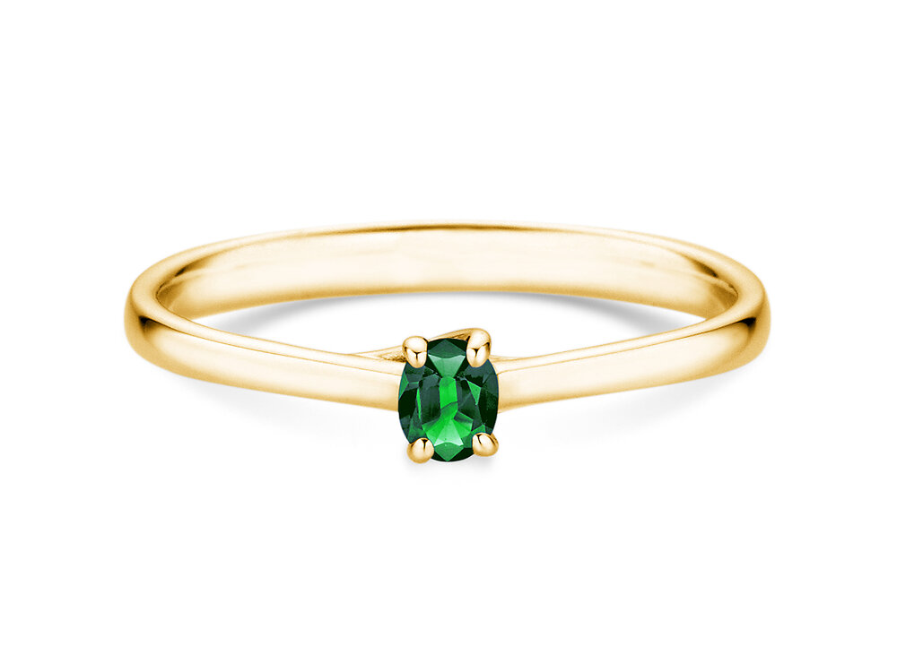 Verlobungsring Glow in 14K Gelbgold mit Smaragd 0,25ct