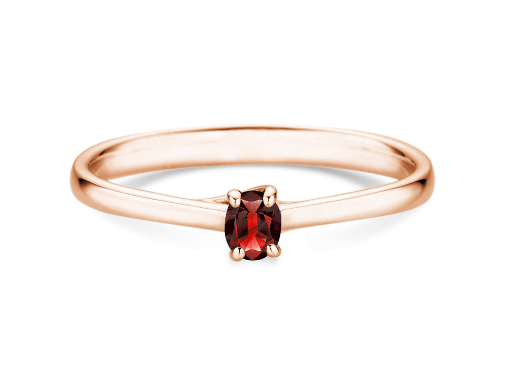 Verlobungsring Glow in 9K Roségold mit Rubin 0,25ct