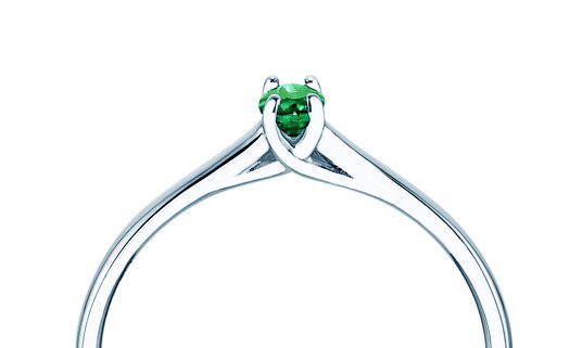 Verlobungsring Glow in 9K Weißgold mit Smaragd 0,25ct