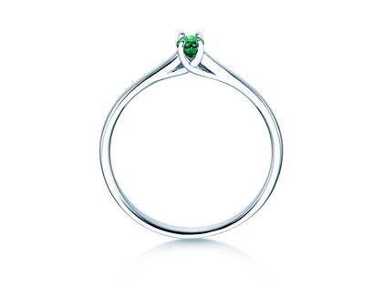 Verlobungsring Glow in 9K Weißgold mit Smaragd 0,25ct