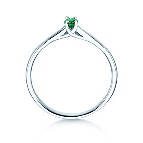 Verlobungsring Glow in 9K Weißgold mit Smaragd 0,25ct