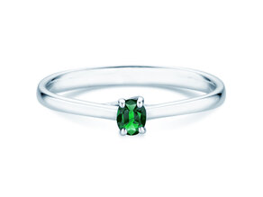 Verlobungsring Glow in 9K Weißgold mit Smaragd 0,25ct