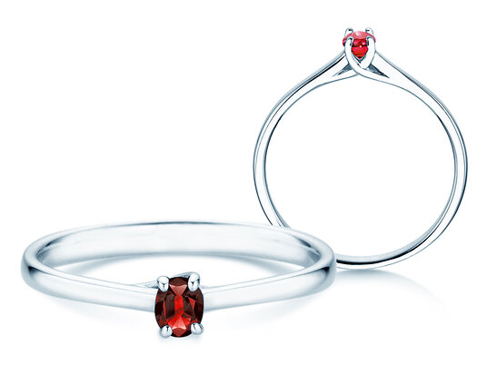 Verlobungsring Glow in 9K Weißgold mit Rubin 0,25ct