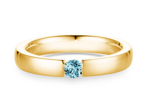 Verlobungsring Infinity Colour in 14K Gelbgold mit Blautopas 0,15ct
