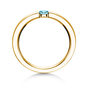 Verlobungsring Infinity Colour in 14K Gelbgold mit Blautopas 0,15ct